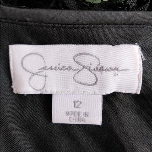 JESSICA SIMPSON! SPARKLING FAB EMERALD GREEN NET, SEQUINNED OVERALL DRESS! SZ 12 - Picture 8 of 11